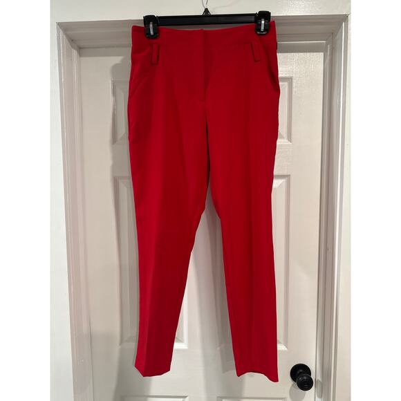 New York & Company 7Th Avenue Design Studio Red Pants Women's Size 8 - Picture 1 of 8